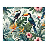Tropical Toucans in Lush Jungle Foliage (Print Only) thumbnail