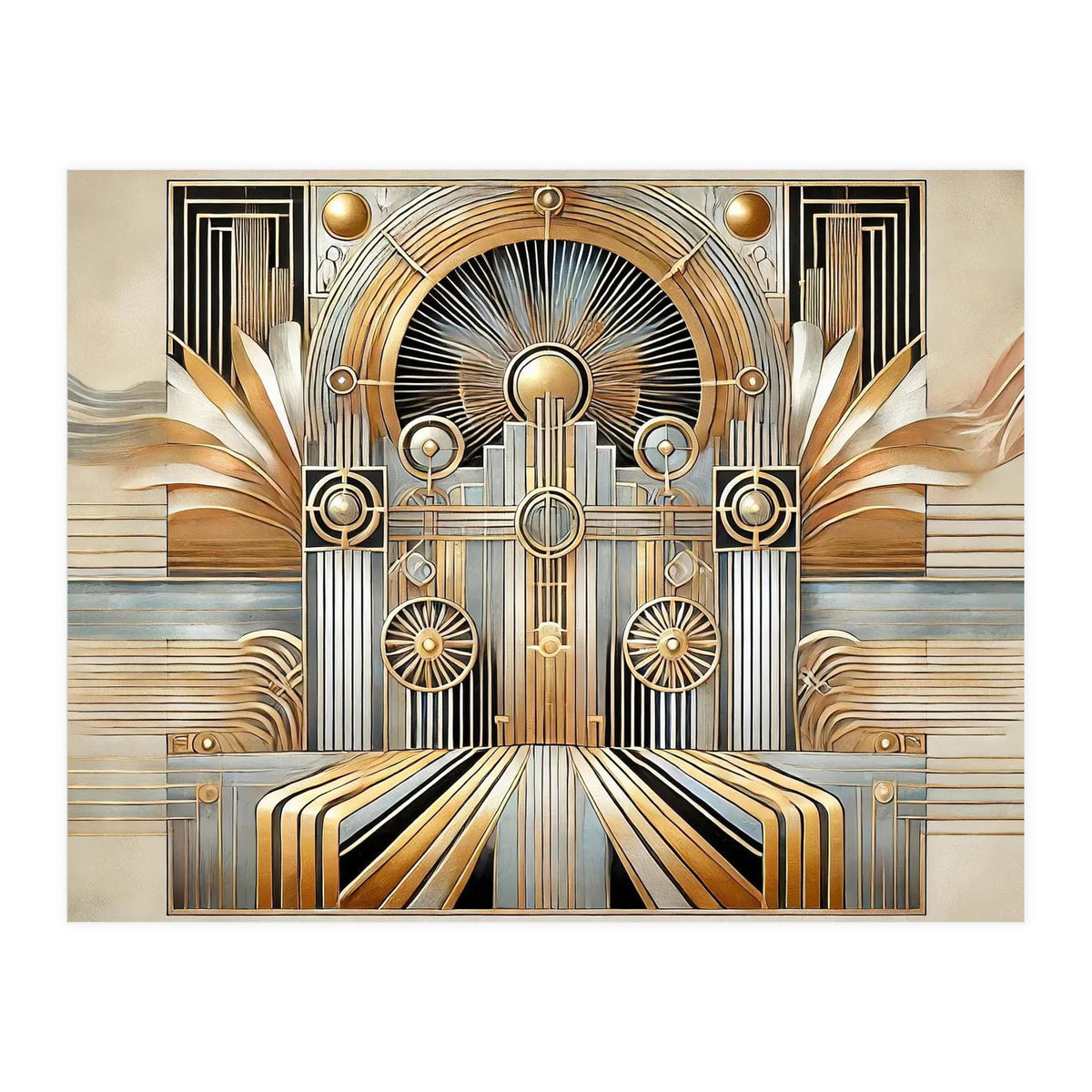 Art Deco Gold Architecture (Print Only)