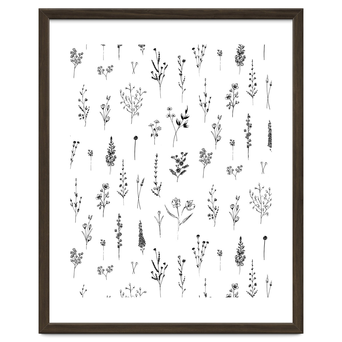 Wildflowers Minimalist Pattern