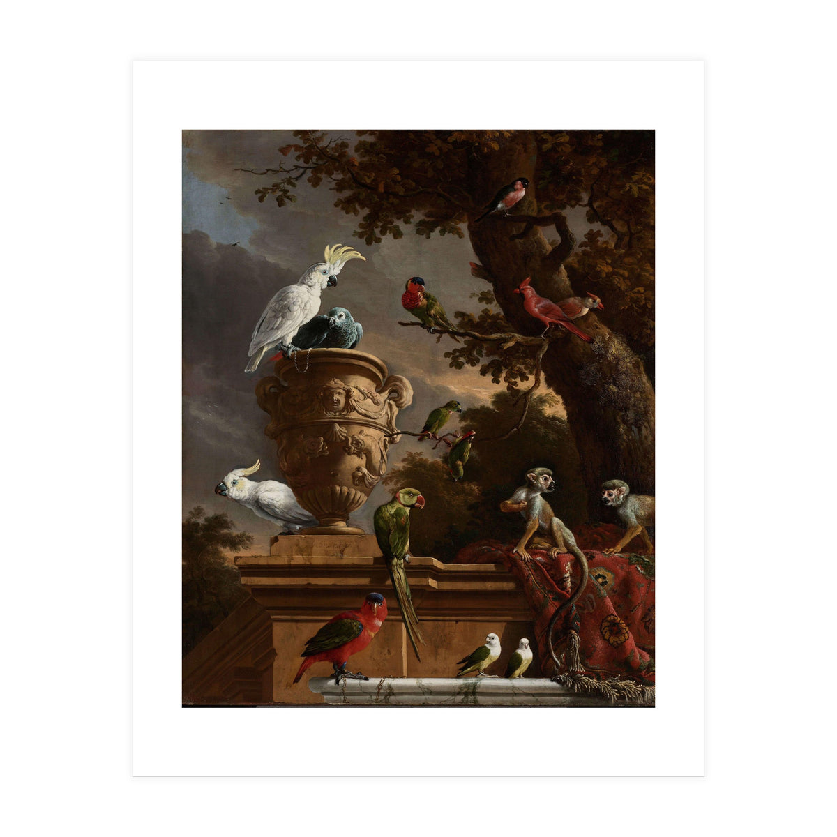 The Menagerie. The Managerie. Dating: c. 1690. Measurements: h 135 cm × w 116.5 cm. (Print Only)