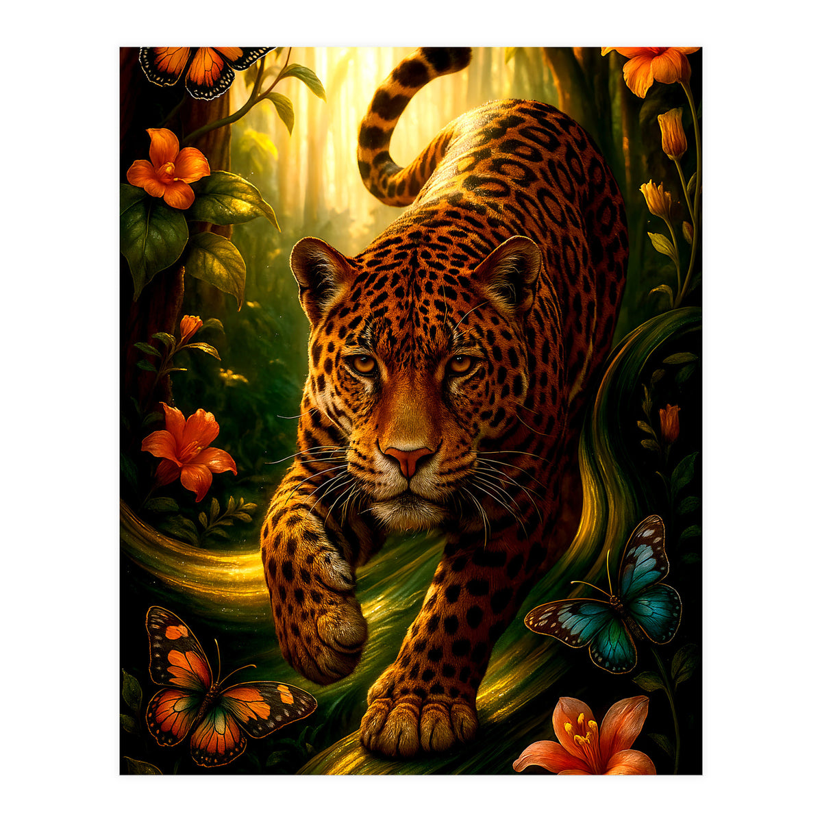 Leopard in Retro Contemporary Aesthetics (Print Only)