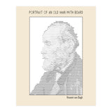 Portrait Of An Old Man With Beard – Ascii Art (vincent Van Gogh) (Print Only) thumbnail