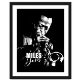 Miles Davis American Jazz Trumpeter in Grayscale thumbnail