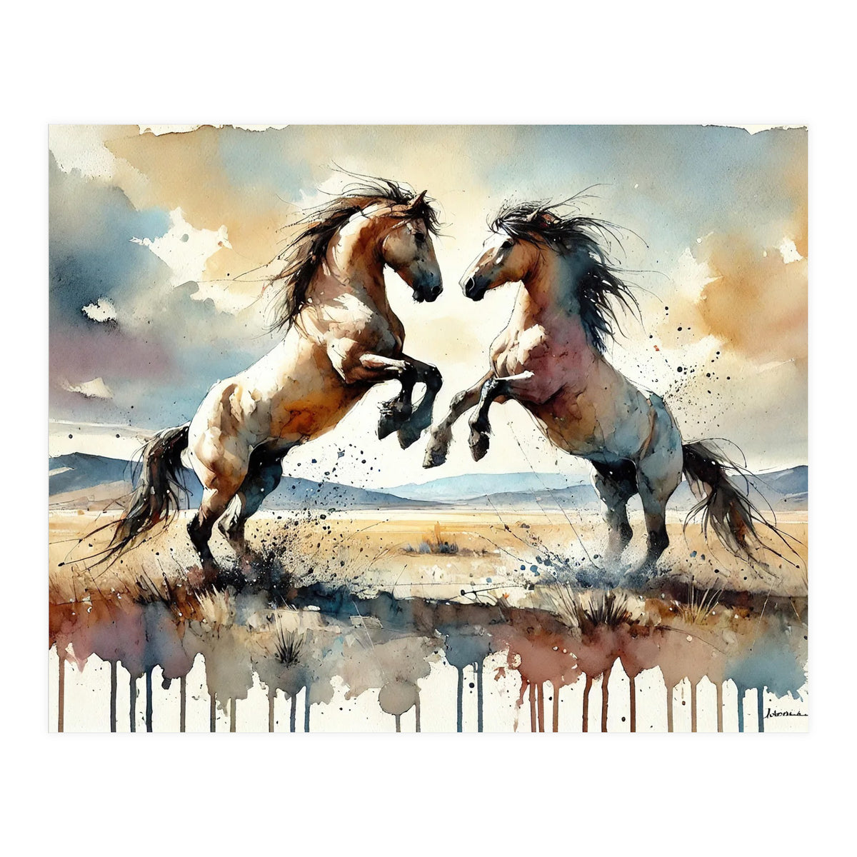 Rearing Horses (Print Only)