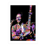 Chuck Berry Rock and Roll Guitarist Colorful (Print Only) thumbnail