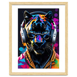 Panther In Headphones And Glasses thumbnail