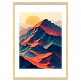 Dramatic Abstract Mountain Sunset Art thumbnail
