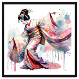 Geisha Dancer With Flowing Kimono thumbnail