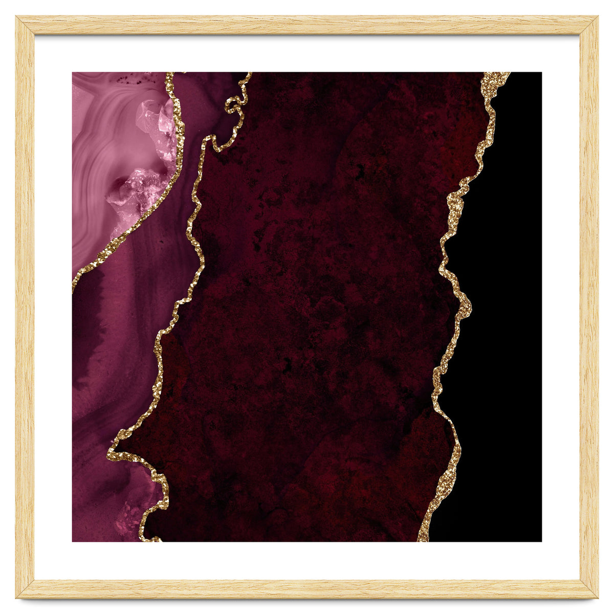 Burgundy & Gold Agate Texture 15