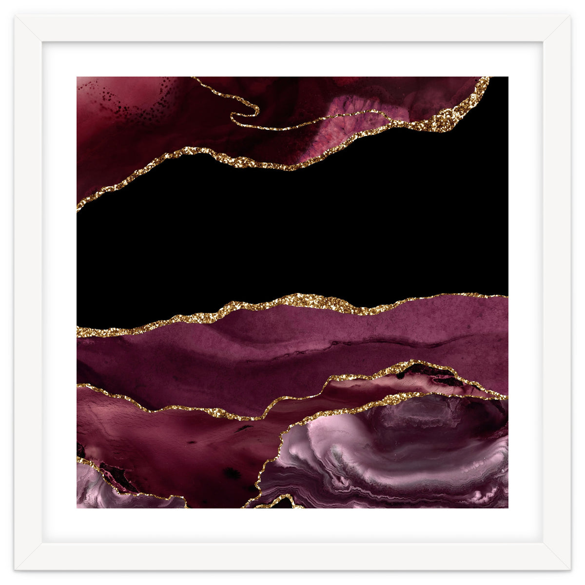 Burgundy & Gold Agate Texture 16