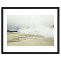 Tourists hidden in the hot spring steam -  Iceland