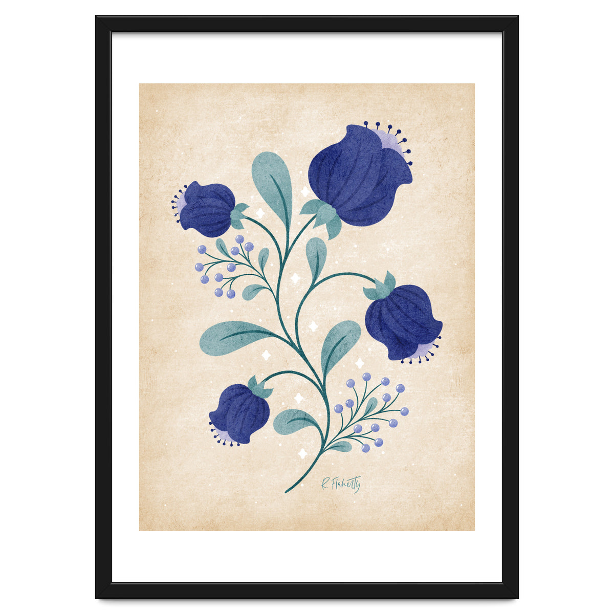 Blue Anemones Print Copy