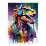 Tyrannosaurus In Headphones Music (Print Only) thumbnail