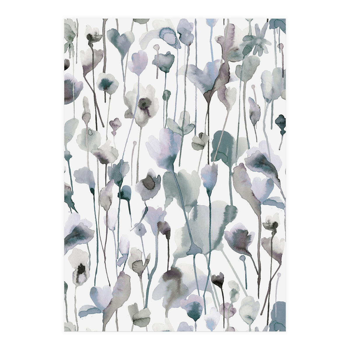 Watercolour Cozy Wild Flowers  (Print Only)