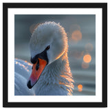 Close Up Of A Swan With Water Droplets thumbnail