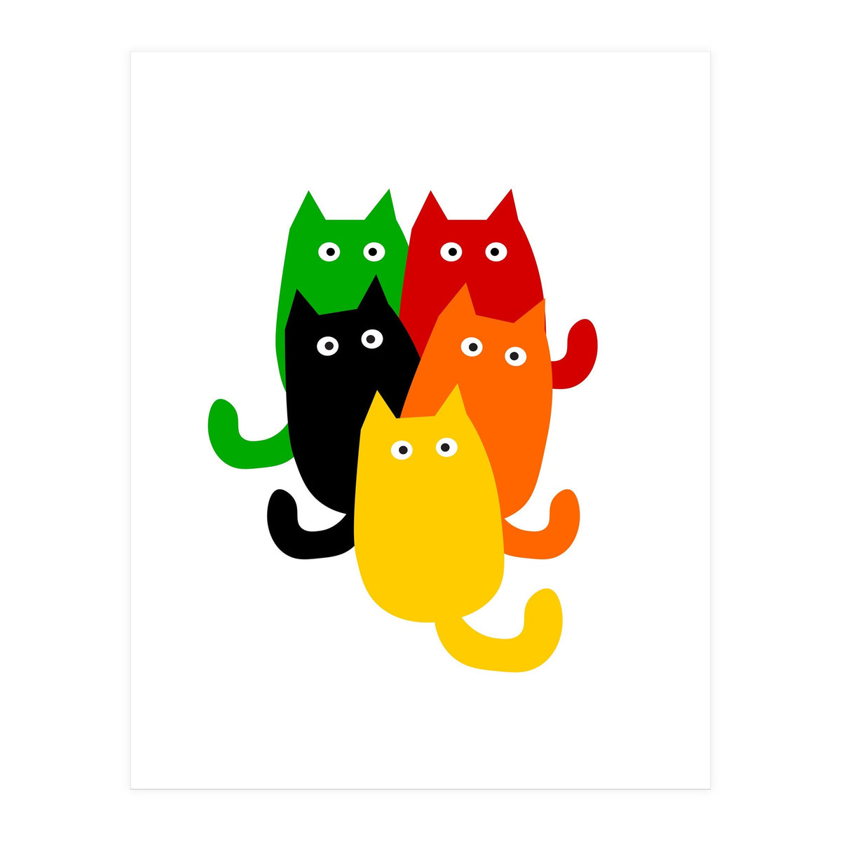 A Bunch Of Cats (Print Only)