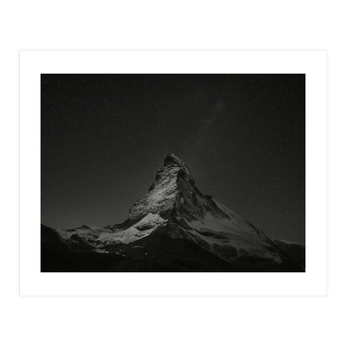 Matterhorn Switzerland Starry Night Mountain Photography (Print Only)