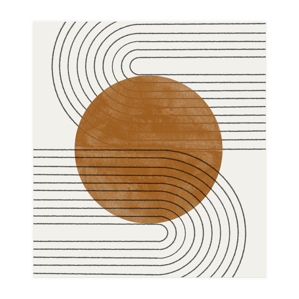 BROWN MINIMALIST MOON (Print Only)