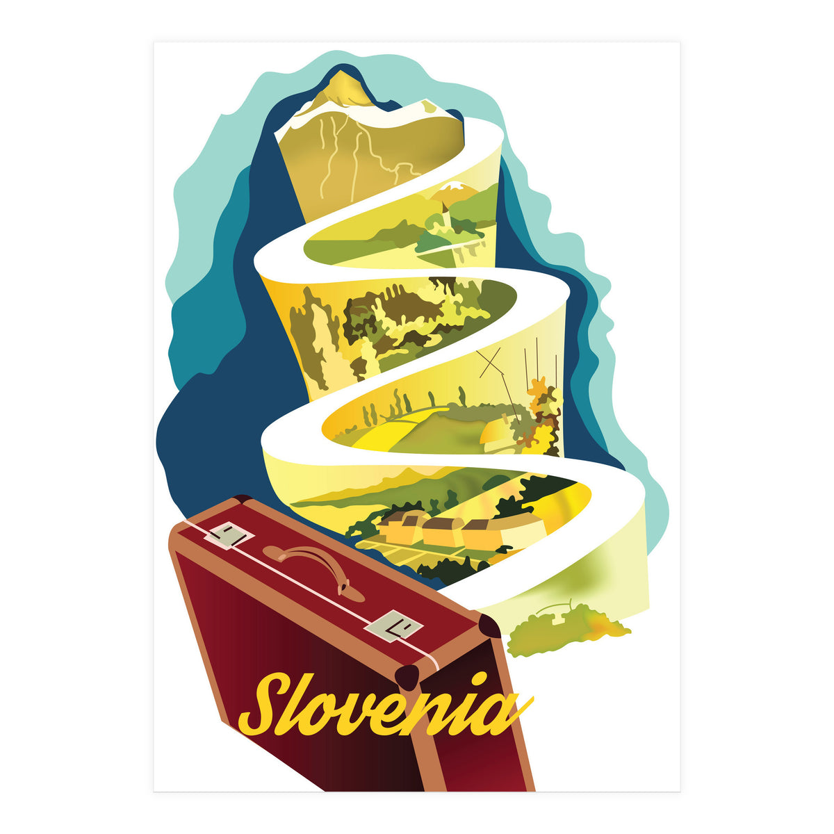 Slovenia, Mountain Road (Print Only)