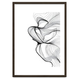 Abstract Black And White Swirls And Lines Flowing Art thumbnail