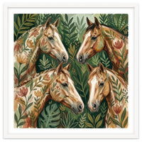 Majestic Floral Horses