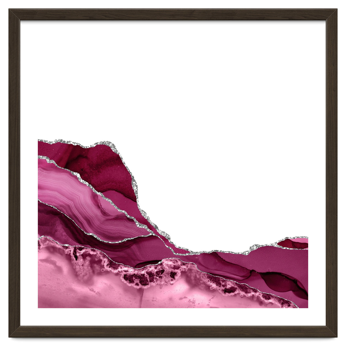 Burgundy & Silver Agate Texture 09