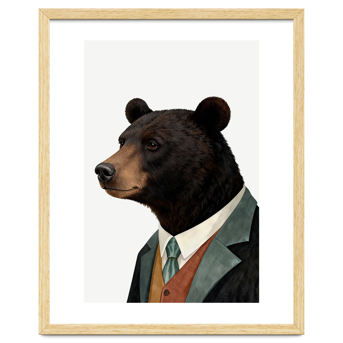 Black Bear In Suit