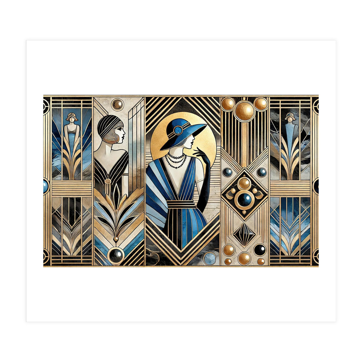 Jazz Age Sophistication In Art Deco (Print Only)