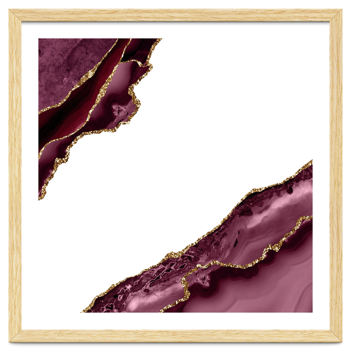 Burgundy & Gold Agate Texture 19