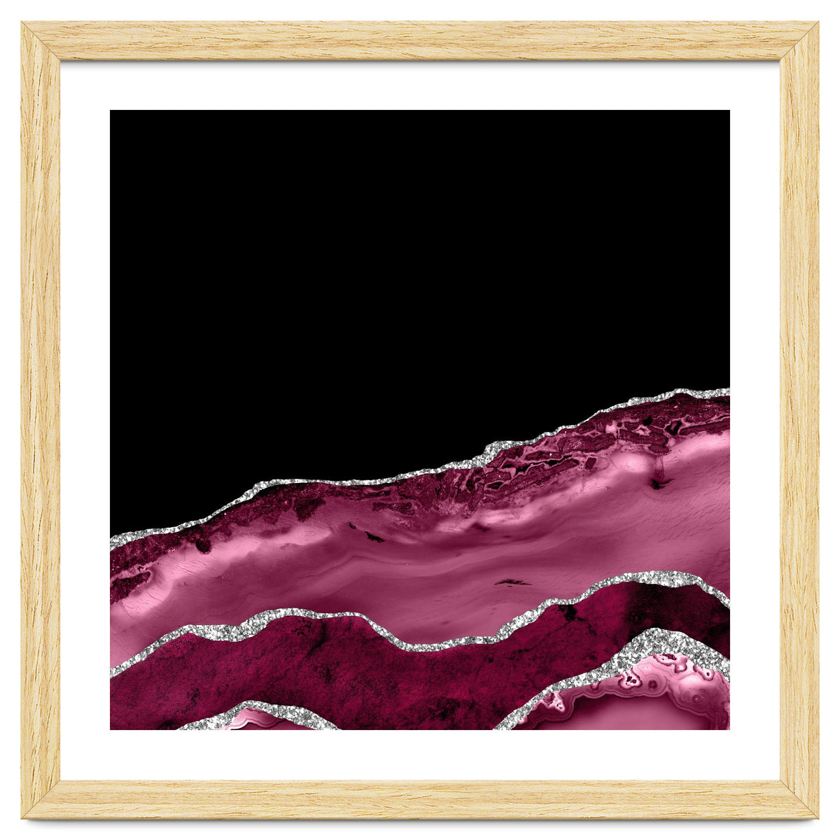 Burgundy & Silver Agate Texture 03