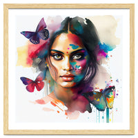 Butterfly Bloom Hindu Portrait