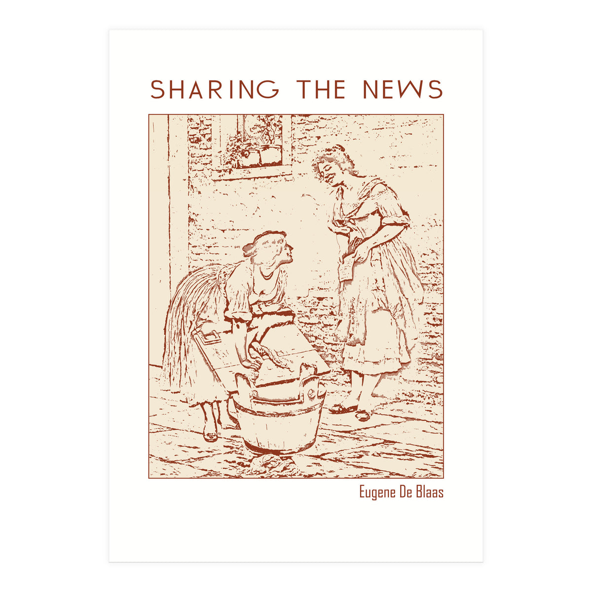 Sharing The News – Eugene De Blaas (Print Only)