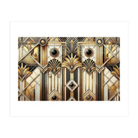 Art Deco Gold Geometric Pattern (Print Only)