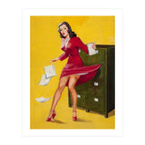 Pinup Girl In Office Accident (Print Only) thumbnail