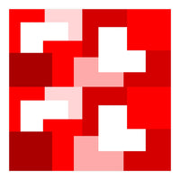 Red Abstract Square Tiles (Print Only)