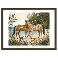 Horses In Blooming Paradise