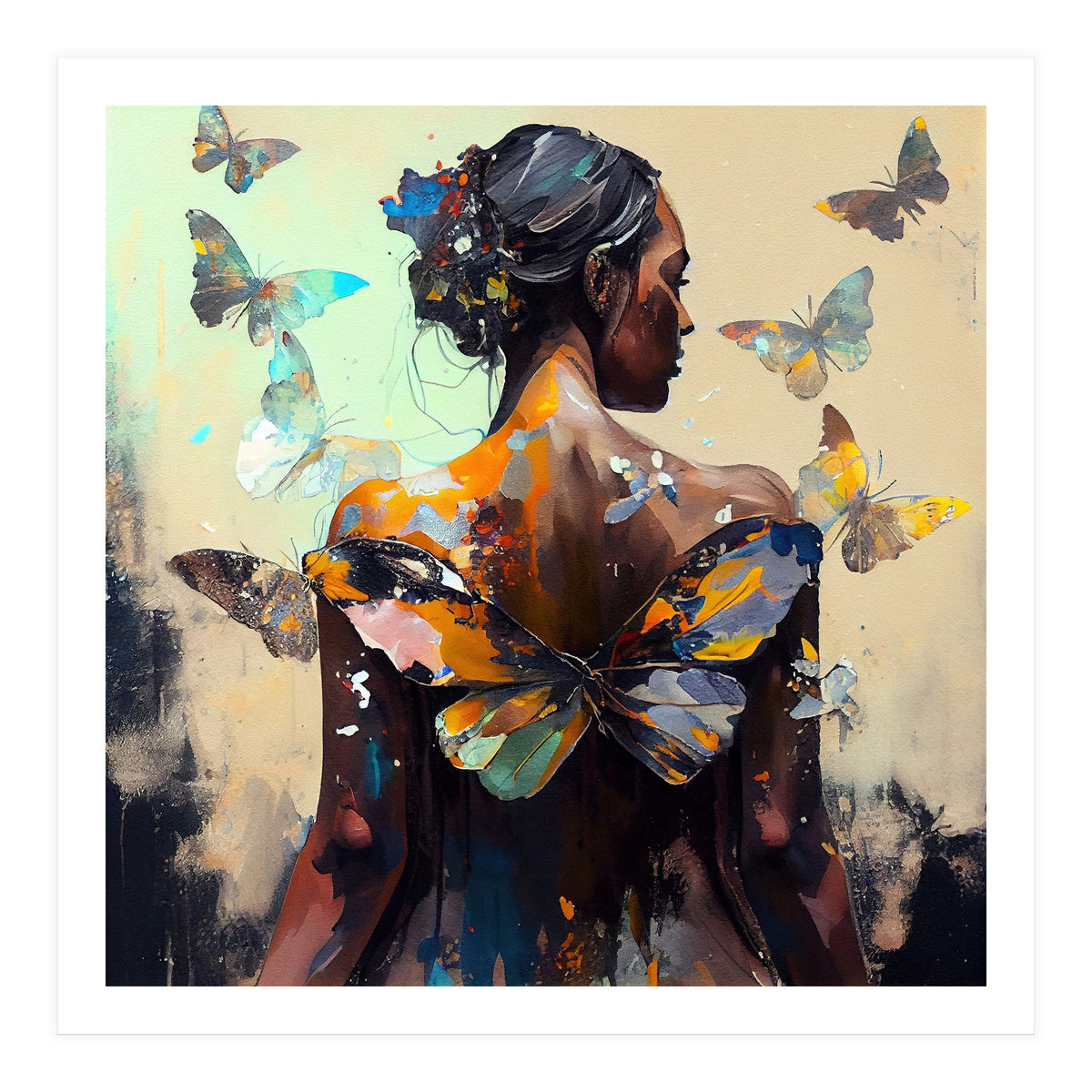 Powerful Butterfly Woman Body #6 (Print Only)