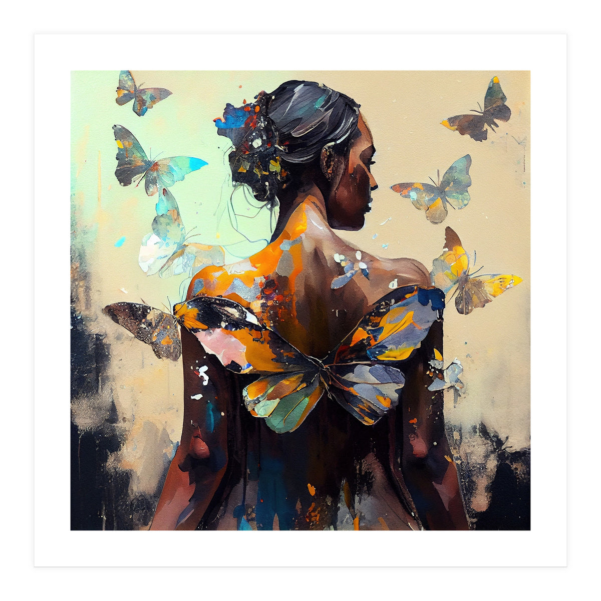 Powerful Butterfly Woman Body #6 (Print Only)