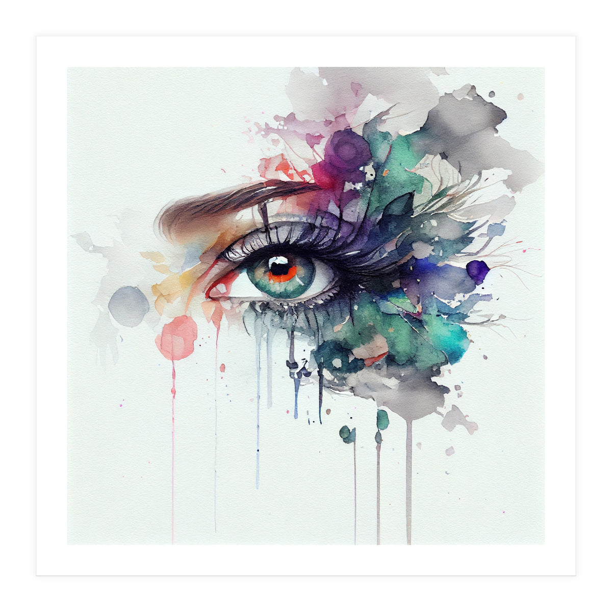 Watercolor Woman Eye #5 (Print Only)