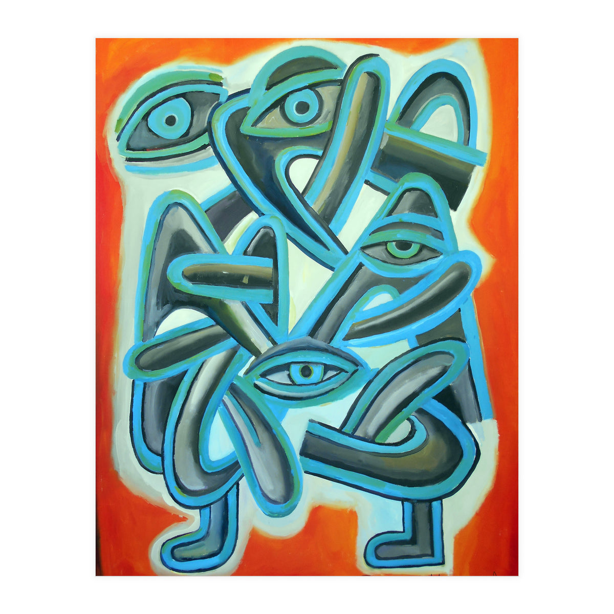 Graffiti Con Ojos Y Lenguas (Print Only)