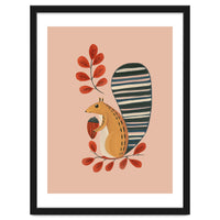 Squirrel In A Pink Autumn