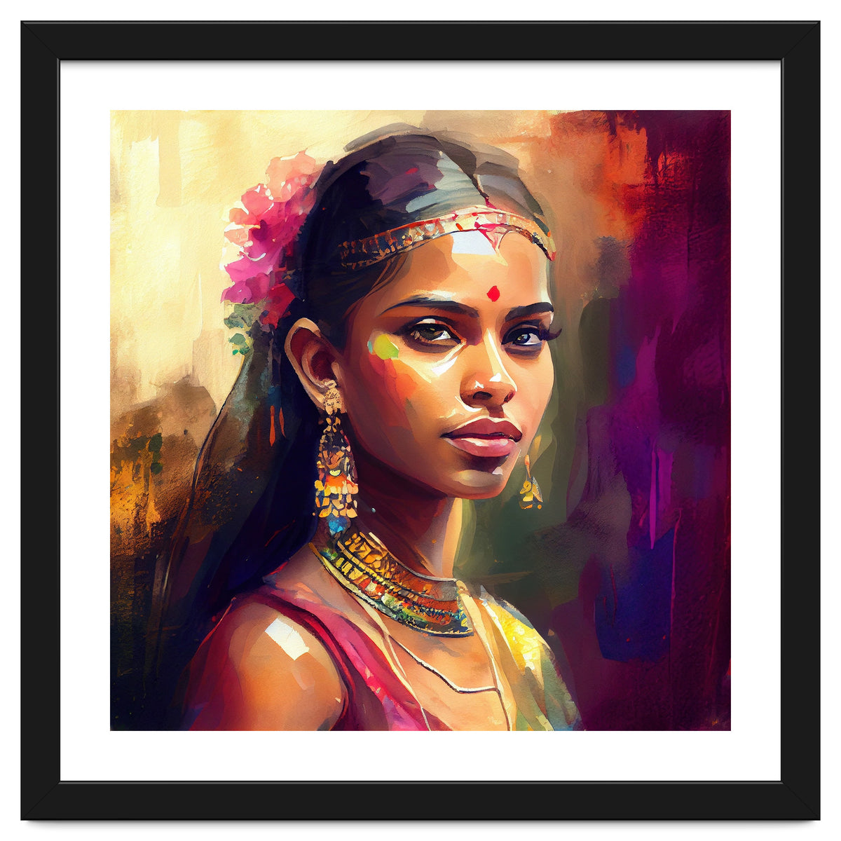 Golden Garland Sinhalese Portrait