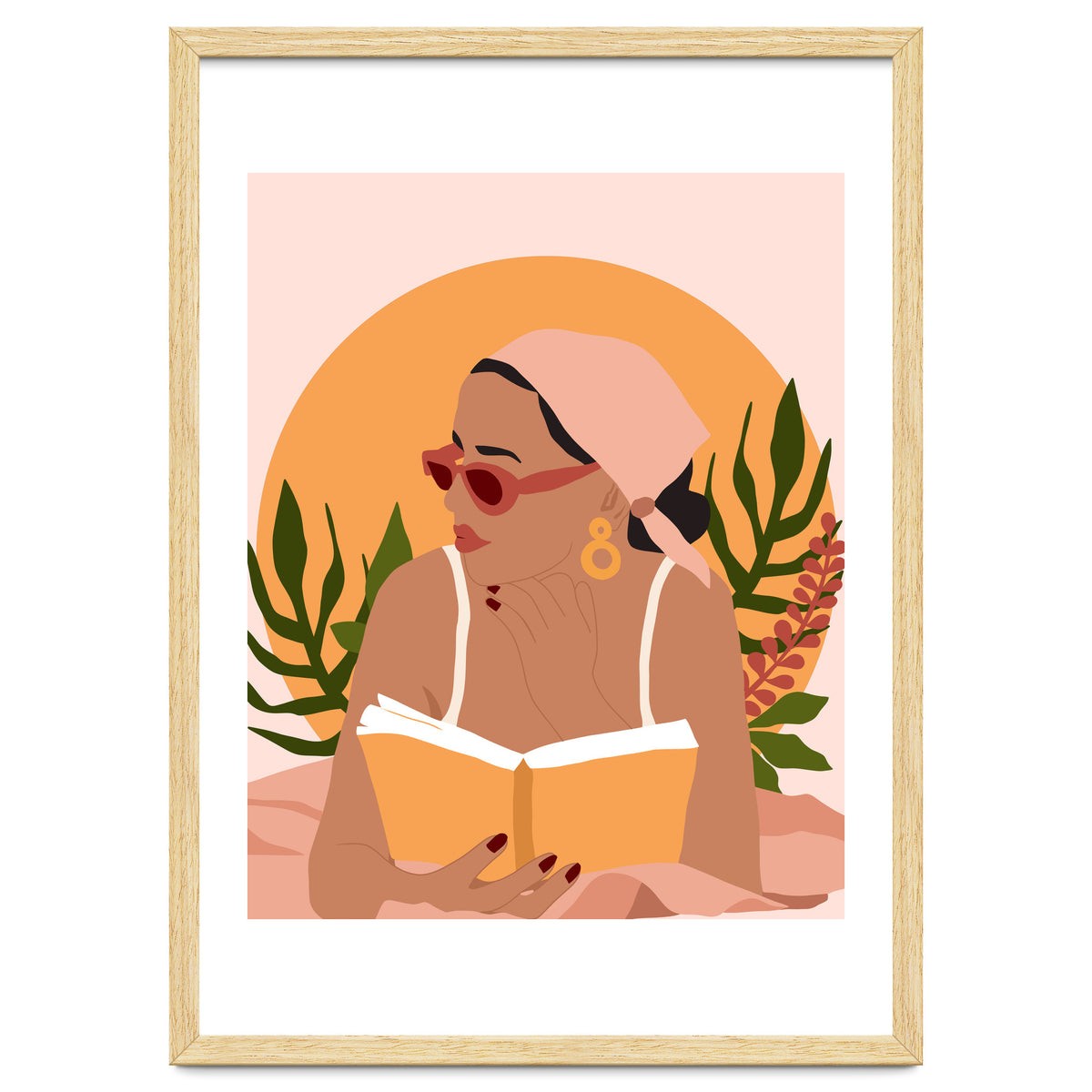 Bohemian Summer, Modern Boho Girl Reader, Books Read Self Care Self Love, Travel Hippie Nomad Black Woman