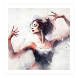 Elegant Ballet Dancer Portrait In Motion (Print Only) thumbnail