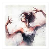 Elegant Ballet Dancer Portrait In Motion (Print Only)