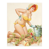 Beautiful Chubby Girl In The Garden (Print Only) thumbnail