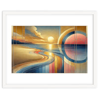 Sundown Serenity Scene In Art Deco