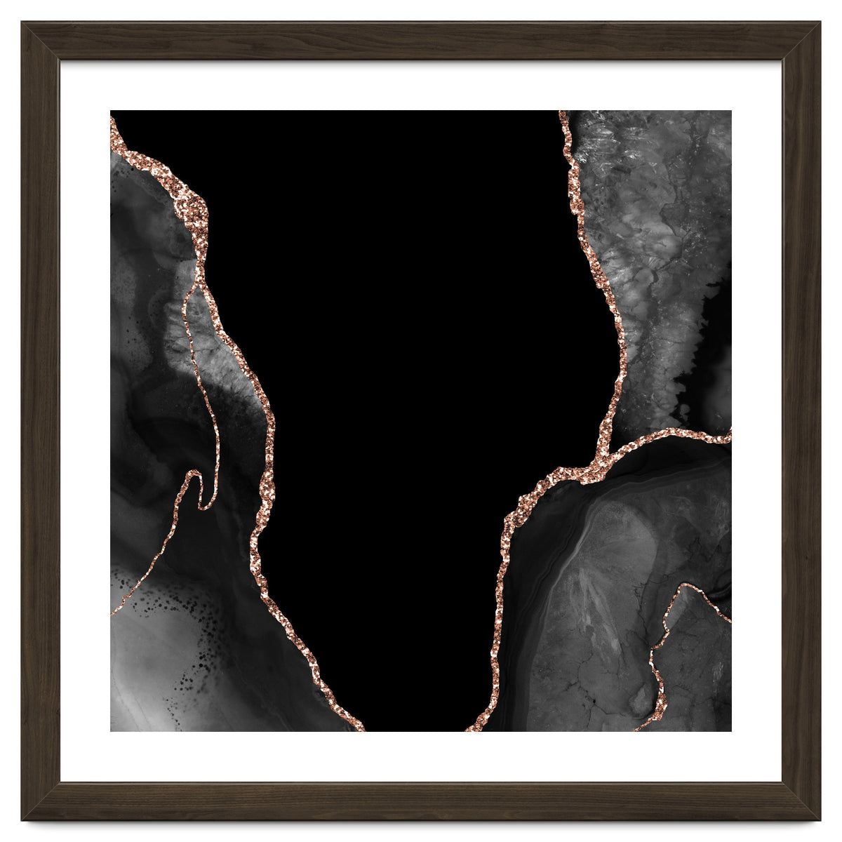 Black & Rose Gold Agate Texture 03