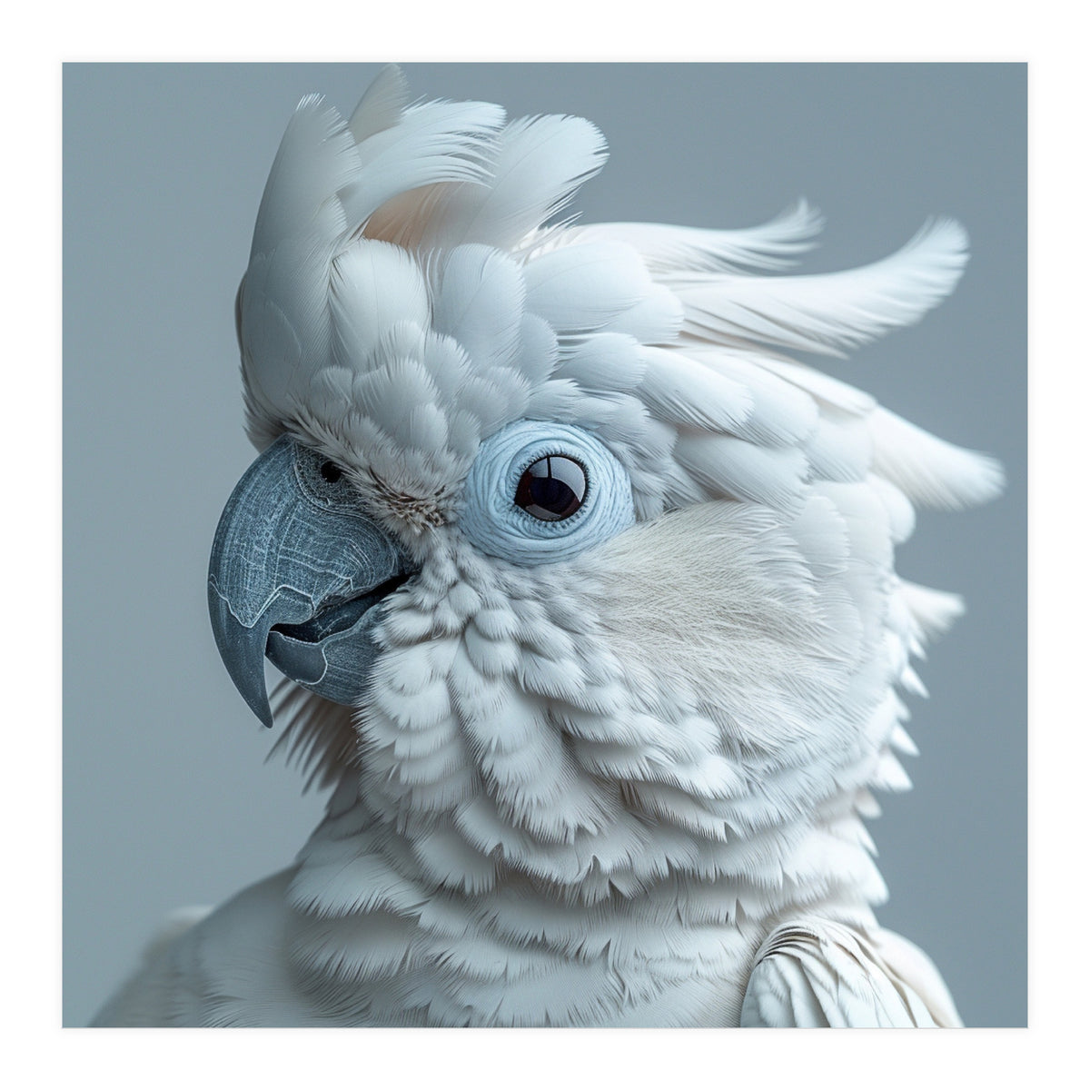 White Cockatoo Bird Portrait Close Up (Print Only)