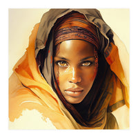 Watercolor Tuareg Woman #11 (Print Only)